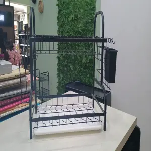 Escurridor de platos de 2 niveles