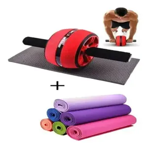 Tapete Yoga Mat + Rueda Abdominal Gym To