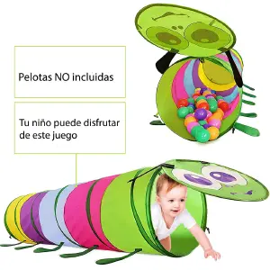 Túnel Plegable Gusanito Colorido Niños