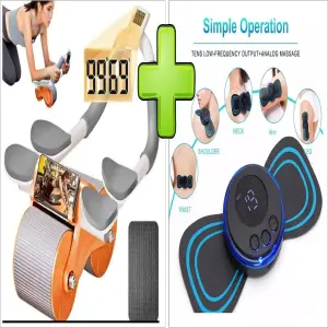 COMBO RUEDA ABDOMINAL DOBLE + MASAJEADOR: Tu mejor aliado para un abdomen plano y tonificado - COMBO RUEDA ABDOMINAL DOBLE + MASAJEADOR