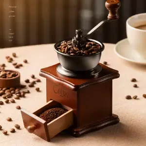 Molino Manual Madera Para Cafe