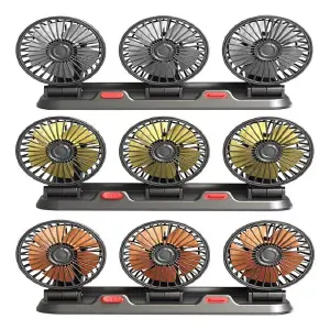 ventilador para carro tres cabezales