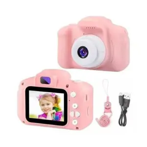 Mini Camara Ddad Digital Infantil Rosa