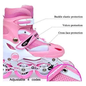 Patine Rosados En Bolsa Talla S