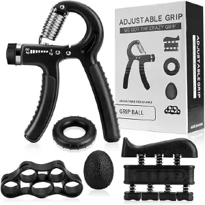 SET EJERCITADOR DE MANOS PREMIUM: Fortalece tus manos y muñecas - SET EJERCITADOR DE MANOS PREMIUM
