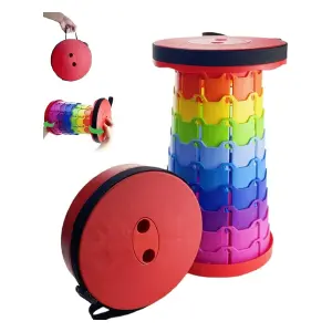 Silla Plegable Portatil Multicolor Rojo