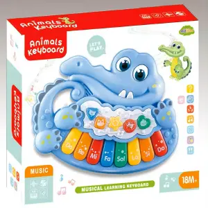 Piano Cocodrilo Sonido Y Notas Musicales