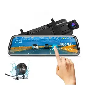 Cámara DVR Espejo Auto Pantalla Tácti HD