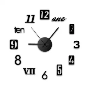Reloj Pared 3D Diseño Pegatina Sticker