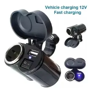 CARGADOR DE MOTO CON  CENICERO