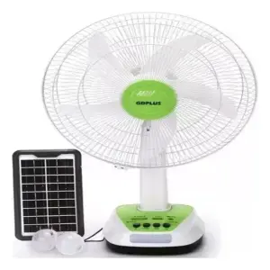 Ventilador Solar Recargable Panel 2 Bomb