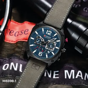 RELOJ CURREN VERDE CUERO CRONO 8398-4