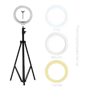 Aro De Luz Led 33CM + soporte + tripode