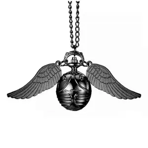 Collar Reloj Snitch Harry Potter Negro