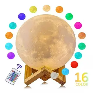 Lámpara De Luna 16 Colores Con Contról R