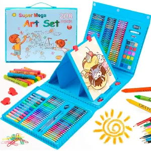 Set De Arte 208 pza Colorear Con Maleta