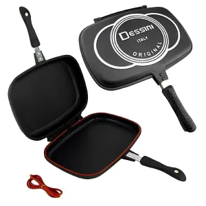 Sarten Doble Para Parrilla 36 cm