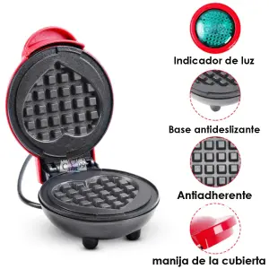 Waflera Mini Con Diseño De Corazón