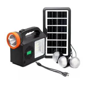 Kit Planta Solar 3 Bombillos Radio Bluet