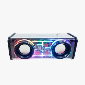 PARLANTE DUAL V8 TRANSPARENTE