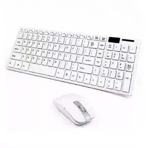 Combo Mouse Teclado Inalámbrico White 10