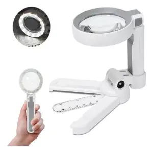 Lupa de escritorio de mano USB18LED Med