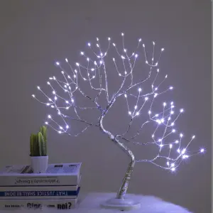 ARBOL DECORATIVO LUZ BLANCA