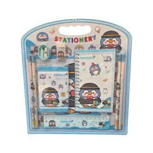 Kit Escolar 9 Piezas Portatil Lapiz