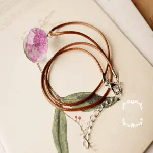 Collar Bola De Cristal Petalos Dama + Es