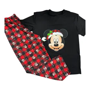 pijama navidad mickey camiseta negra