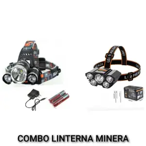 Combo Linterna Minera: Iluminación Profesional para tus Aventuras - combo linterna minera