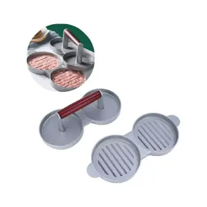 Molde Doble Hamburguesa Carne Aluminio