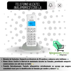 TELEFONO INALAMBRICO  ALCATEL E355 LA