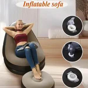 Sillón Inflable Plegable Reposa Pies