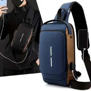 Bolso Antirobo Bolso Bandolera con Puerto USB - Bolso Antirobo