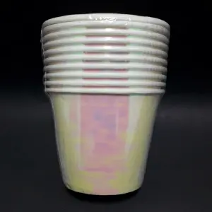 Vasos BLANCO para fiesta colores tornas