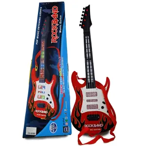 Guitarra Eléctrica con Musca y luz