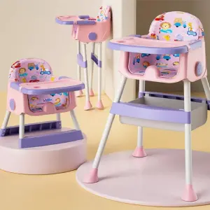 Silla Comedor Para Bebe Rueda y Plegable