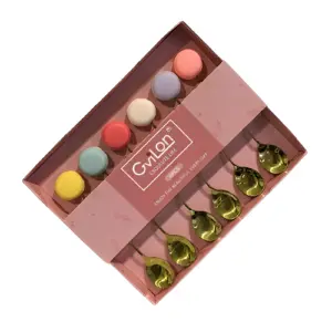 Set 6Cucharas Postre Decorativa Macarron