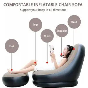 Silla Inflable Con Reposapies