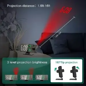 Reloj Despertador Con Proyección Digital