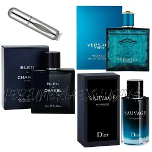 sauvage, eros,bleu Chanel+gafas+perfu