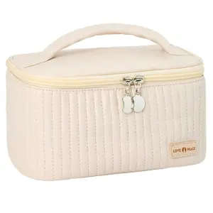 Cosmetiquera Bolsa Aseo Maquillaje Beige