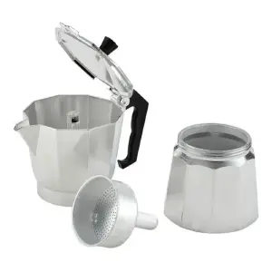 Cafetera Italiana 12 Tazas Acero Tinto
