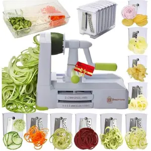 Cortador Rallador de Verduras en Espiral: ¡Crea espirales perfectas! - Cortador Rallador De Verduras En Espiral