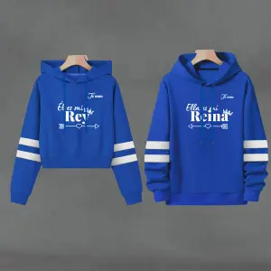 Buso Buzo, Hoodie REY Y REINA AZUL REY