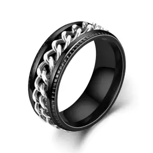 Anillo Cadena Eslabones Giratoria Acero
