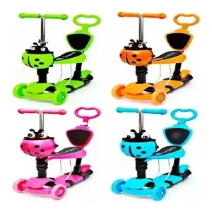 Patineta Scooter 5 En 1 Con Canasta