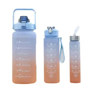 Combo Termo Agua x3 Degrade Botella Az