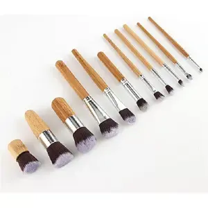 BROCHAS DE MAQUILLAJE DE BAMBU X11